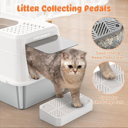 URPOWER Stainless Steel Cat Litter Box - Image 5