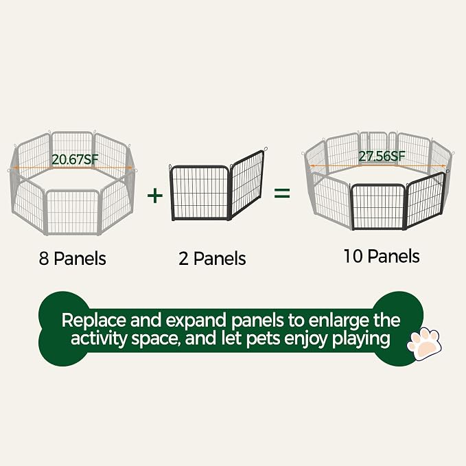 Yaheetech Dog Playpen, 24 inch 4 Panels Dog Pen - Image 8