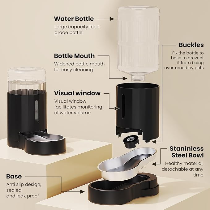 CZPET Dog Water Bowl Dispenser, 7L Automatic Dog and Cat Water Dispenser - Image 6