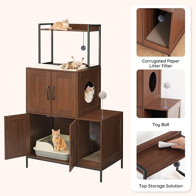 HOOBRO Litter Box Enclosure, Litter Box Furniture - Image 7