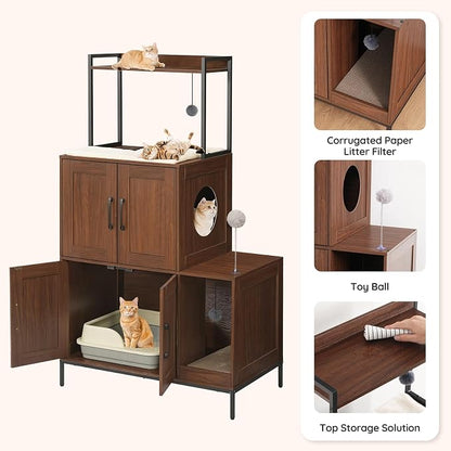 HOOBRO Litter Box Enclosure, Litter Box Furniture - Image 7