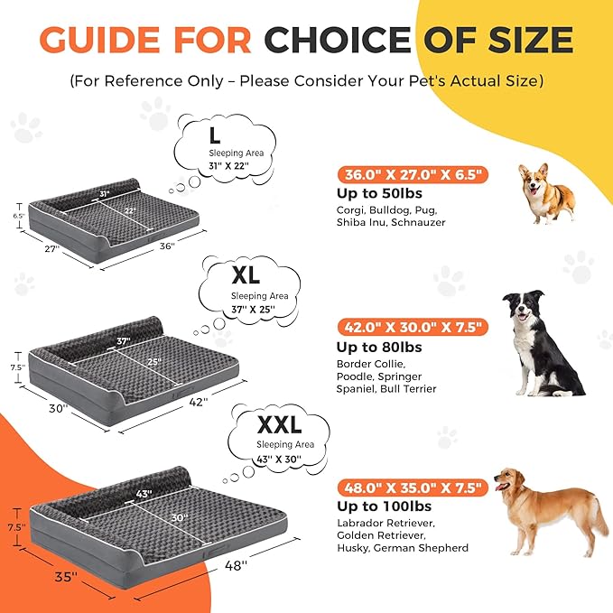 Dog Bed Large Sized Dogs, XXL Orthopedic Dog Bed - Image 4