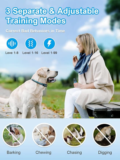 Bousnic Dog Shock Collar 2 Dogs - 3300 ft Waterproof Training Collar - Image 3