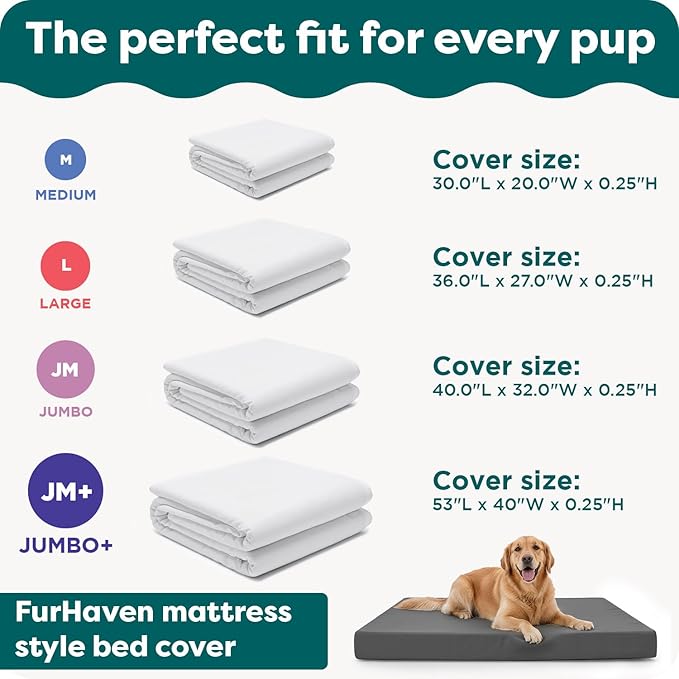Furhaven Dog Bed Liner Water-Resistant Foam Mattress Protector Cover - Image 6