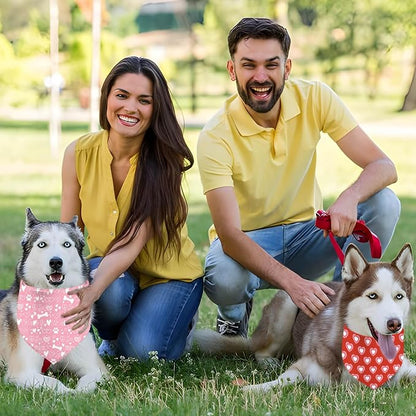 Valentine's Day Dog Bandana, 2 Pack Adjustable Holiday Party Birthday Pets - Image 7