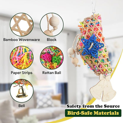 Bird Toys, Parakeet Foraging Toy, Hanging Chewing Toy, Bird Cage Accessories – - Image 3