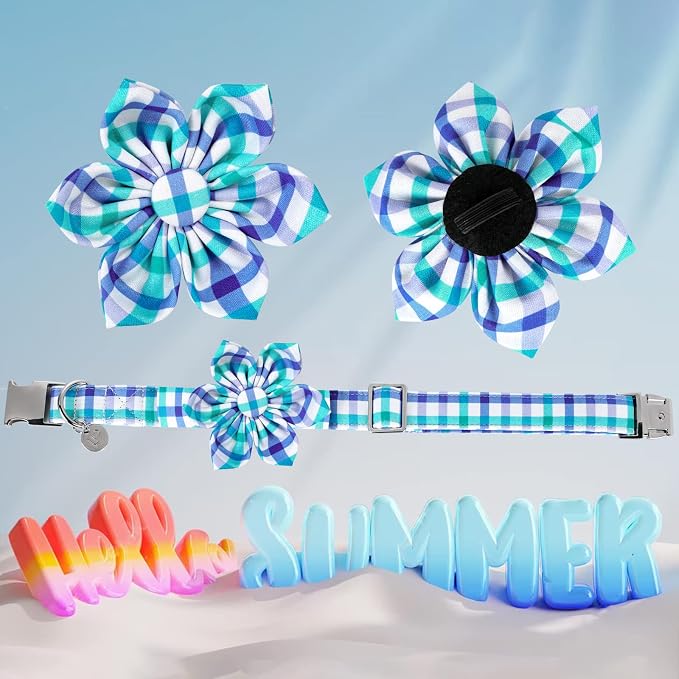 Dog Collar with Flower, Comfortable Durable Cotton Flower Collar - Image 4