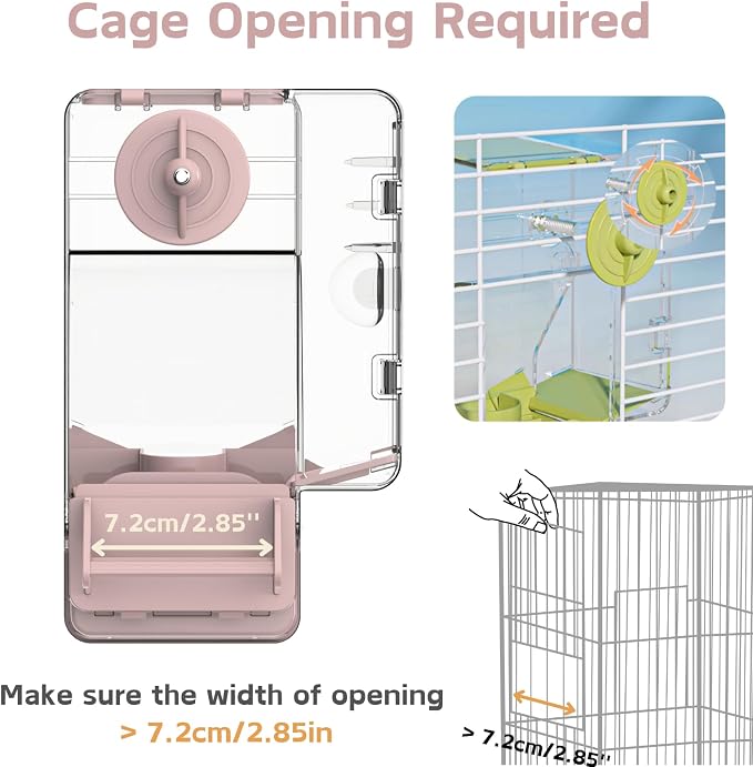 Automatic Bird Feeder, No Mess Bird Cage Feeder - Image 4