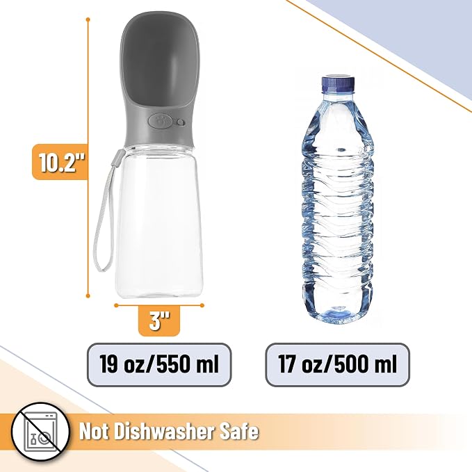 Mr. Pen Portable Dog Water Bottle, 19 oz, Travel Dog Water Bottle Dispenser - Image 3