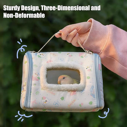 Portable Bird Travel Carrier, Transparent Window Visibility, 23.5x18x16cm - Image 4