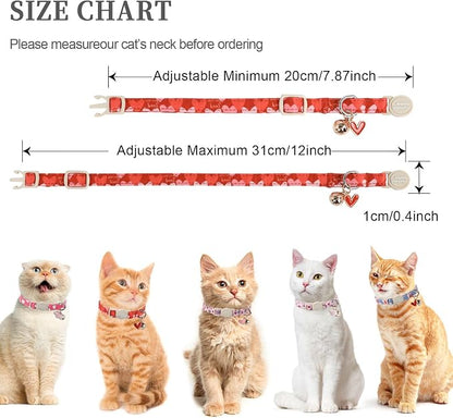 Unique style paws 2 Pack Valentine's Day Kitten Collar Breakaway - Image 3