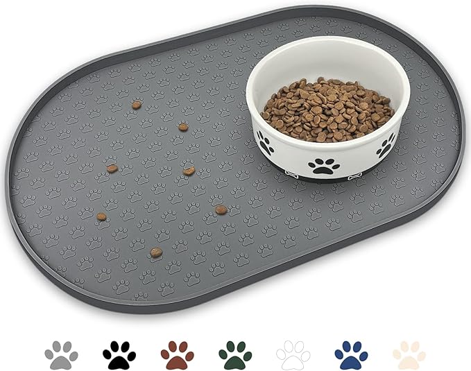 KPWACD Pet Feeding Mat for Dogs and Cats, Silicone Dog Placemat Non-Slip by KPWACD