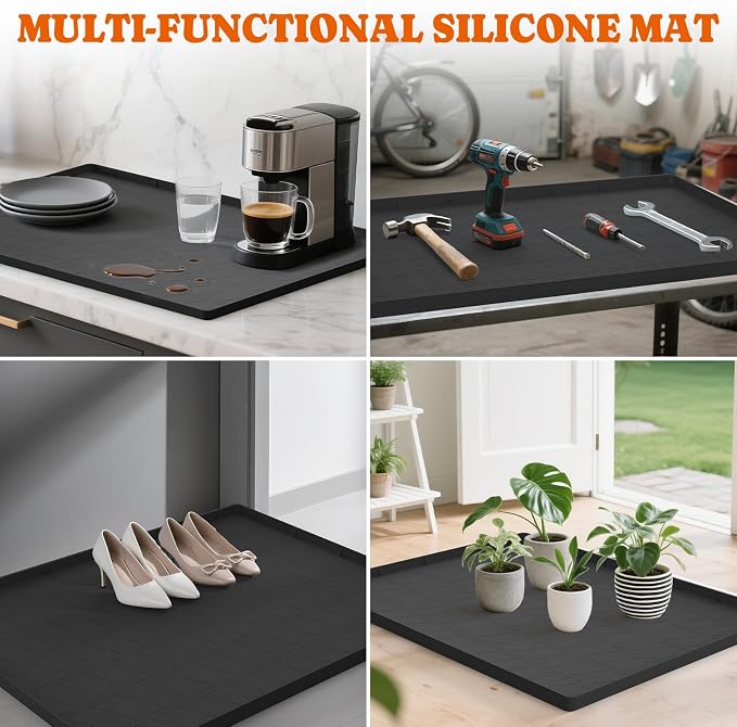 Extra Large Silicone Cat Litter Mats, Non-Slip Kitty Litter Mat - Image 7