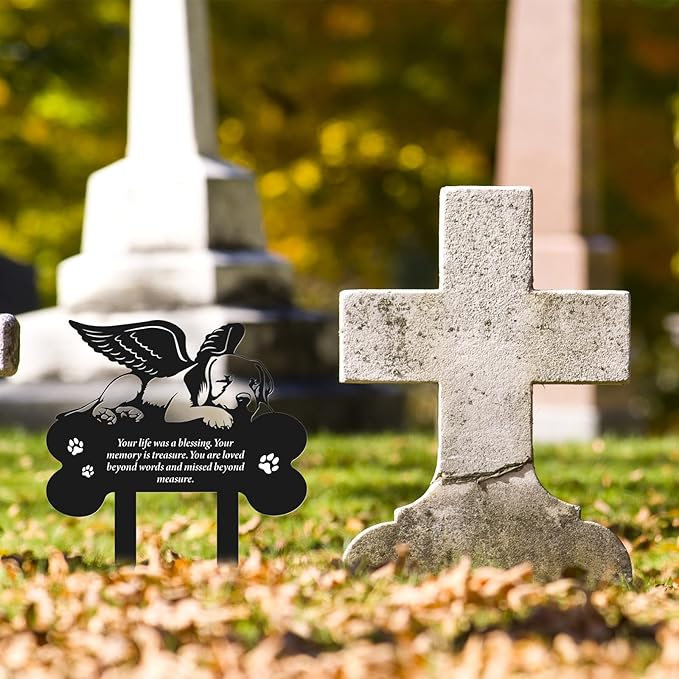 Metal Pet Grave Markers Dog, Dog Memorial Grave Markers Outdoor, Garden Plaque - Image 4