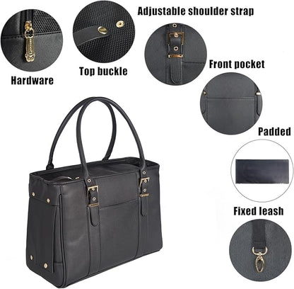 Fashion Pet Carrier Dog Purse Cat Bag Soft-Sided Carriers Travel Airline - Image 4