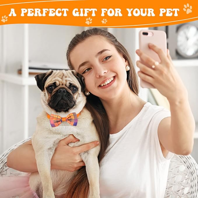 Reginary 100 Pieces Dog Bow Tie Collar Set Include 40 Dog Neckties, and 30 - Image 6