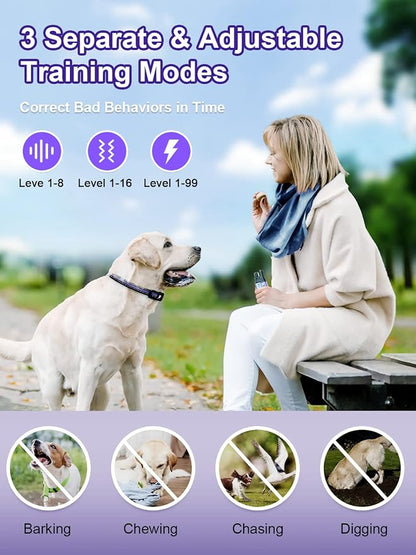 Bousnic Dog Shock Collar 2 Dogs - 3300 ft Waterproof Training Collar - Image 3