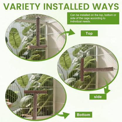 8PCS Natural Wood Bird Perches, Parrot Perch Stand & Chewing Toy - Image 6