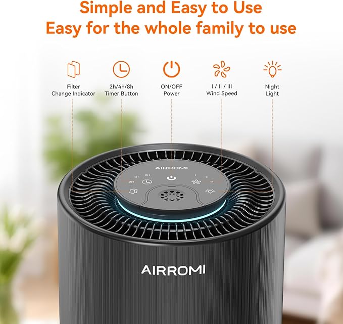 AIRROMI Air Purifier for Bedroom - Image 3