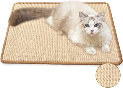 FUKUMARU Cat Scratcher Mat, 23.6 X 15.7 Inch Natural Sisal Cat Scratch Mats by FUKUMARU