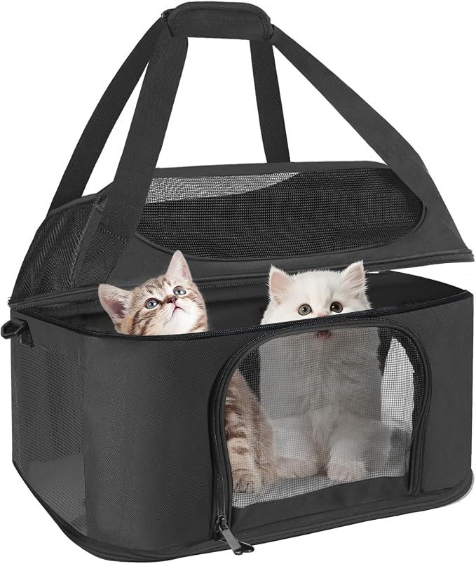Premium Cat Carrier for Pets Up to 20 Lbs, Cat Travel Bag Soft-Sided Backpack by Alwaysstandbehindyou