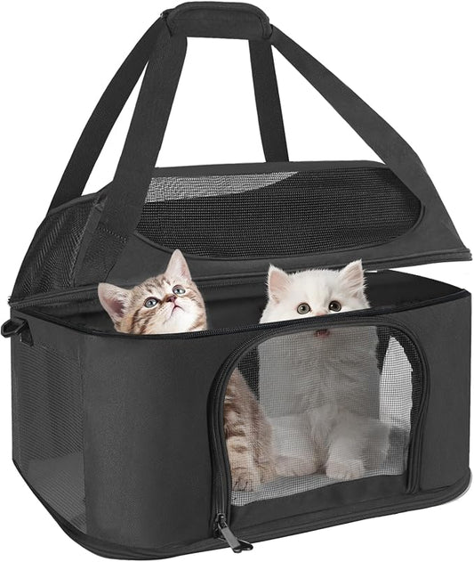 Premium Cat Carrier for Pets Up to 20 Lbs, Cat Travel Bag Soft-Sided Backpack by Alwaysstandbehindyou