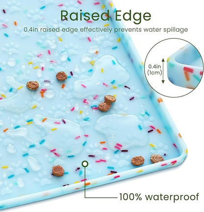 Ptlom Dog Food Mat Anti-Slip Dog Bowl Mats - Image 5