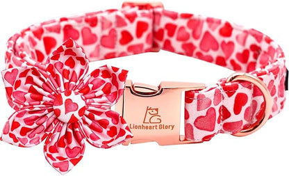 Lionheart glory Valentine's Day Dog Collar by LionheartGlory