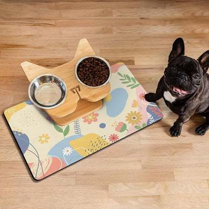 Pet Feeding Mat for Floors Waterproof Dog Mat for Food and Water Absorbent - Image 7