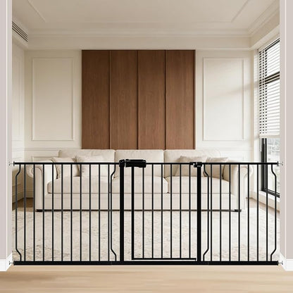 WAOWAO Baby Gate 76.38-81.10" Extra Wide Pressure Mounted Walk Through Swing by WAOWAOBABYSAFETYPRODUCTS
