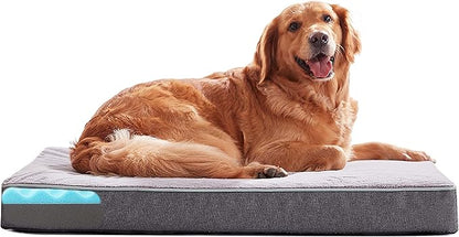 Orthopedic Memory Foam Dog Bed, Cooling Dog Beds Waterproof Pet Bed by ABETTERLIFEWITHPET