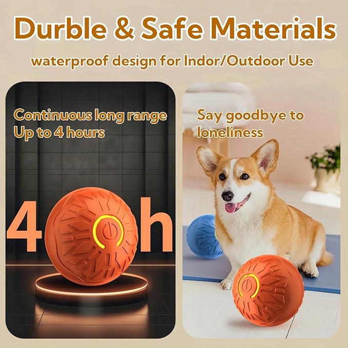 Interactive Dog Toys Dog Balls, Durable Motion Activated Automatic Rolling Ball - Image 4