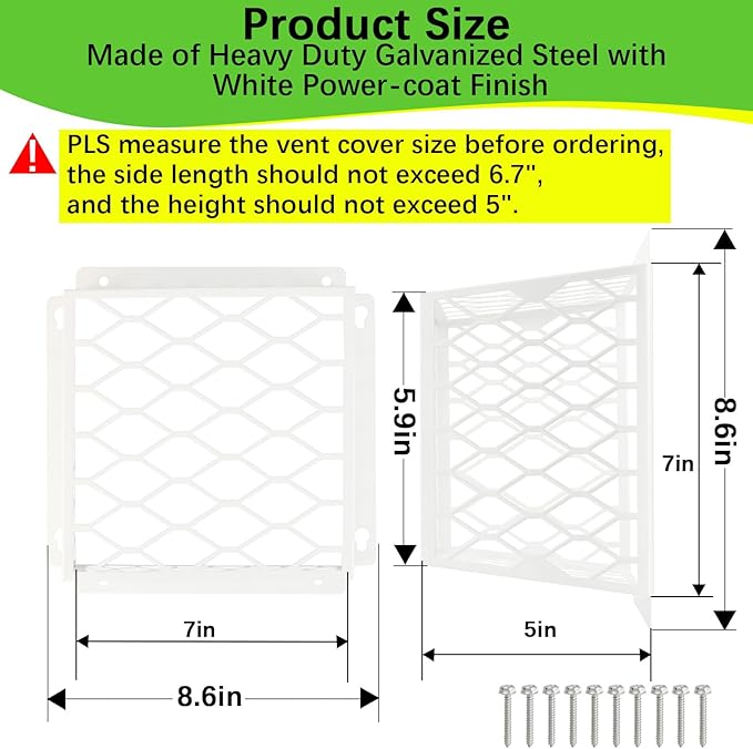 Dryer Vent Bird Guard, Dryer Vent Cover Guard - Image 2
