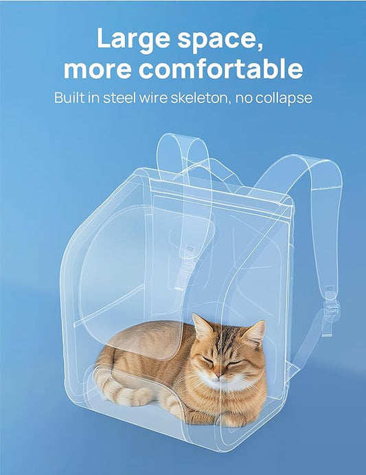 Pecute Cat Backpack Carrier, Large Space Cat Bubble Backpack, Breathable Cat - Image 2