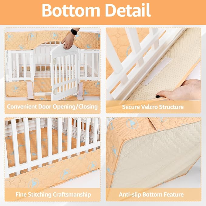 PJYuCien Dog Playpen Bottom Pad and Cover Fits - Image 4