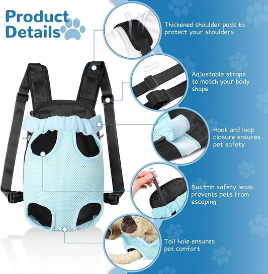YUDODO Pet Dog Carrier Backpack Adjustable Dog Front Carrier, Legs Out Easy-Fit - Image 2