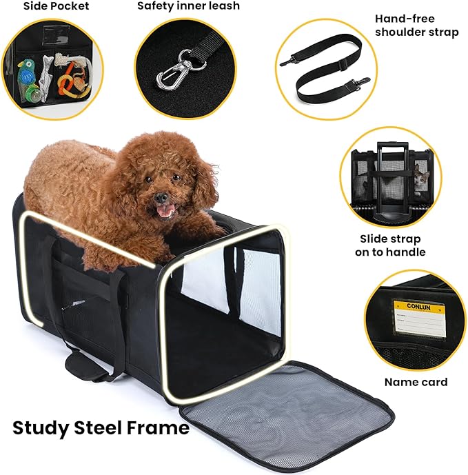 Dog Carrier Bag, Soft-Sided Pet Carriers - Image 4