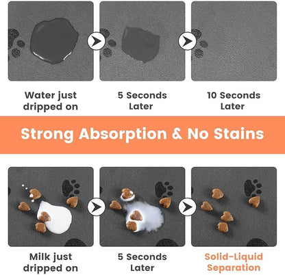 Pet Feeding Mat-Absorbent Pet Placemat - Image 2