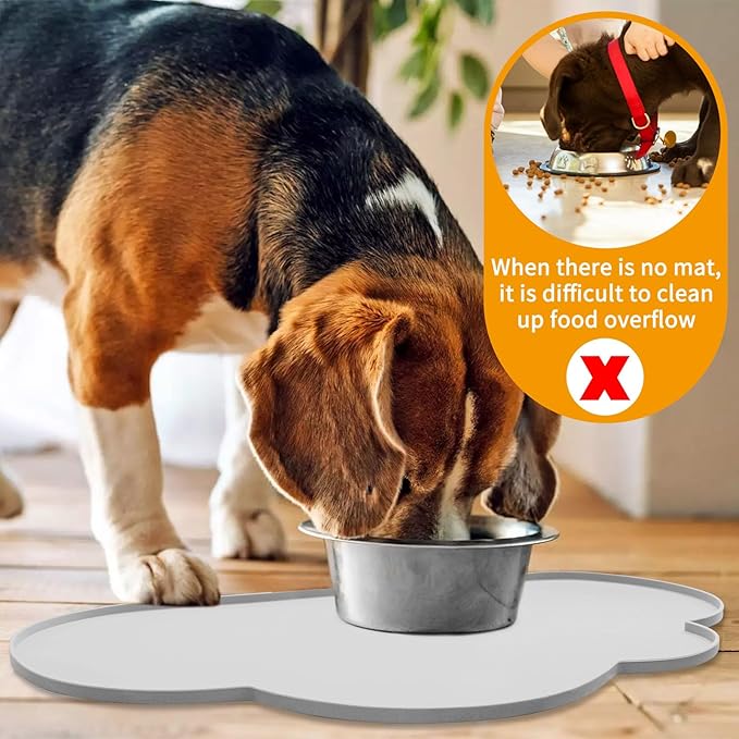 Ptlom Dog Food Mat Anti-Slip Dog Bowl Mats - Image 3