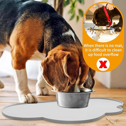 Ptlom Dog Food Mat Anti-Slip Dog Bowl Mats - Image 3