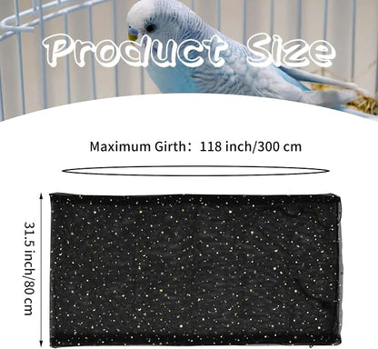 Daoeny Bird Cage Seed Catcher, Large Bird Cage Cover, Adjustable Soft Airy - Image 3