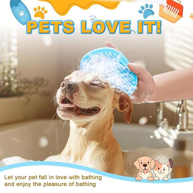 3Pcs Dog Bath Brush, Dog Scrubber - Image 4