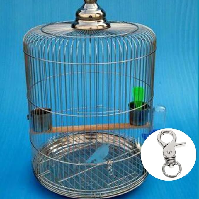 8 Pcs Bird Cage Lock Bird Cage Lobster Clasp, Birdcage Lock Birds Cage Clip - Image 6