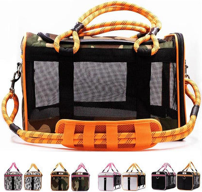 Buddy's Best Airline Approved Pet Carrier – Army Camo & Orange by Buddysbest