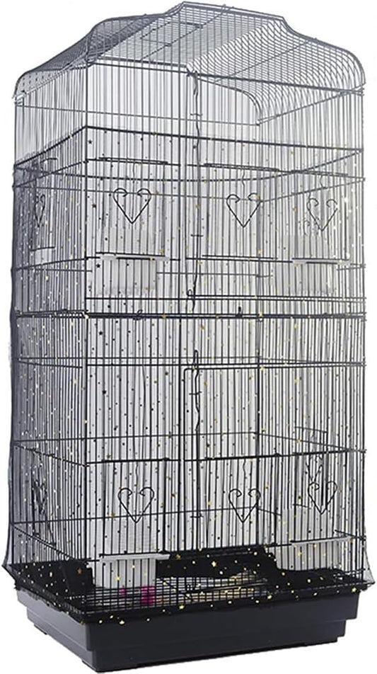 QBLEEV Extra Large 29.5" Mesh Bird Seed Catcher, Bird Cage Guard Cover by QBLEEV