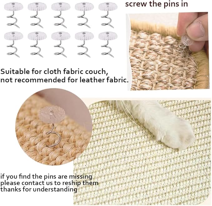 HAOZAIKEJI Cat Scratcher Mat Sofa Protector Natural Sisal Cat Scratching Mat - Image 6