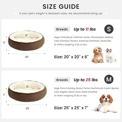 Love's cabin Round Donut Cat and Dog Cushion Bed, 25in Pet Bed - Image 4