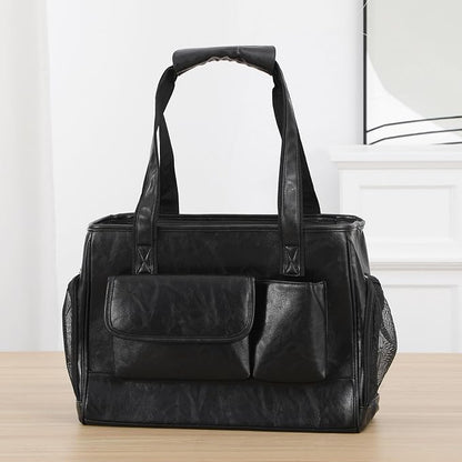 Dog Carrier Purse, Fashion Leather Pet Carrier Bag, Airline Approved Soft Sided - Image 7