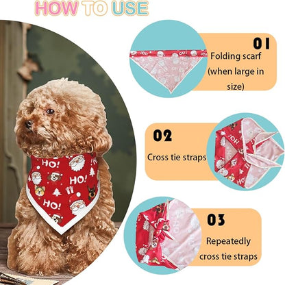 Christmas Dog Bandanas, Reflective Dog Bandana - Image 6
