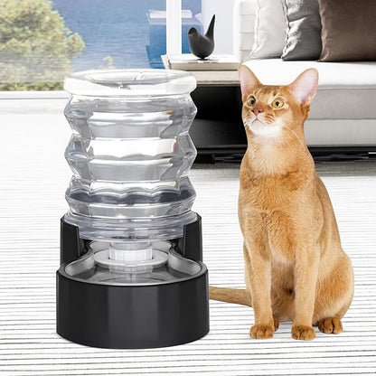 RIZZARI Dog Water Bowl Dispenser: 5L Black Stainless Steel Gravity Feeder - Image 7